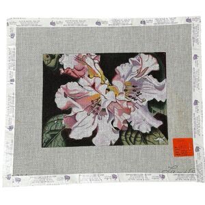 Lani Hand painted Needlepoint Canvas Azaleas Flowers Pink 477 18m Garden Cottage